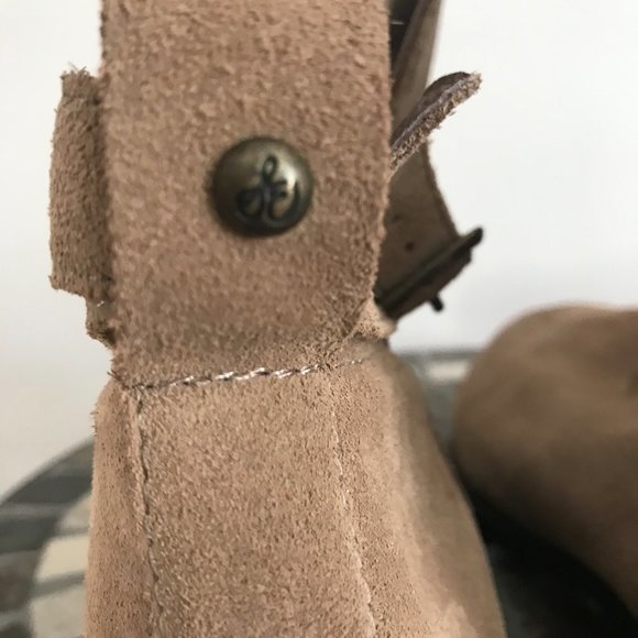 NEW Sam Edelman "Malone" Suede Ankle Boots in Beige, size 9M - Picture 6 of 9